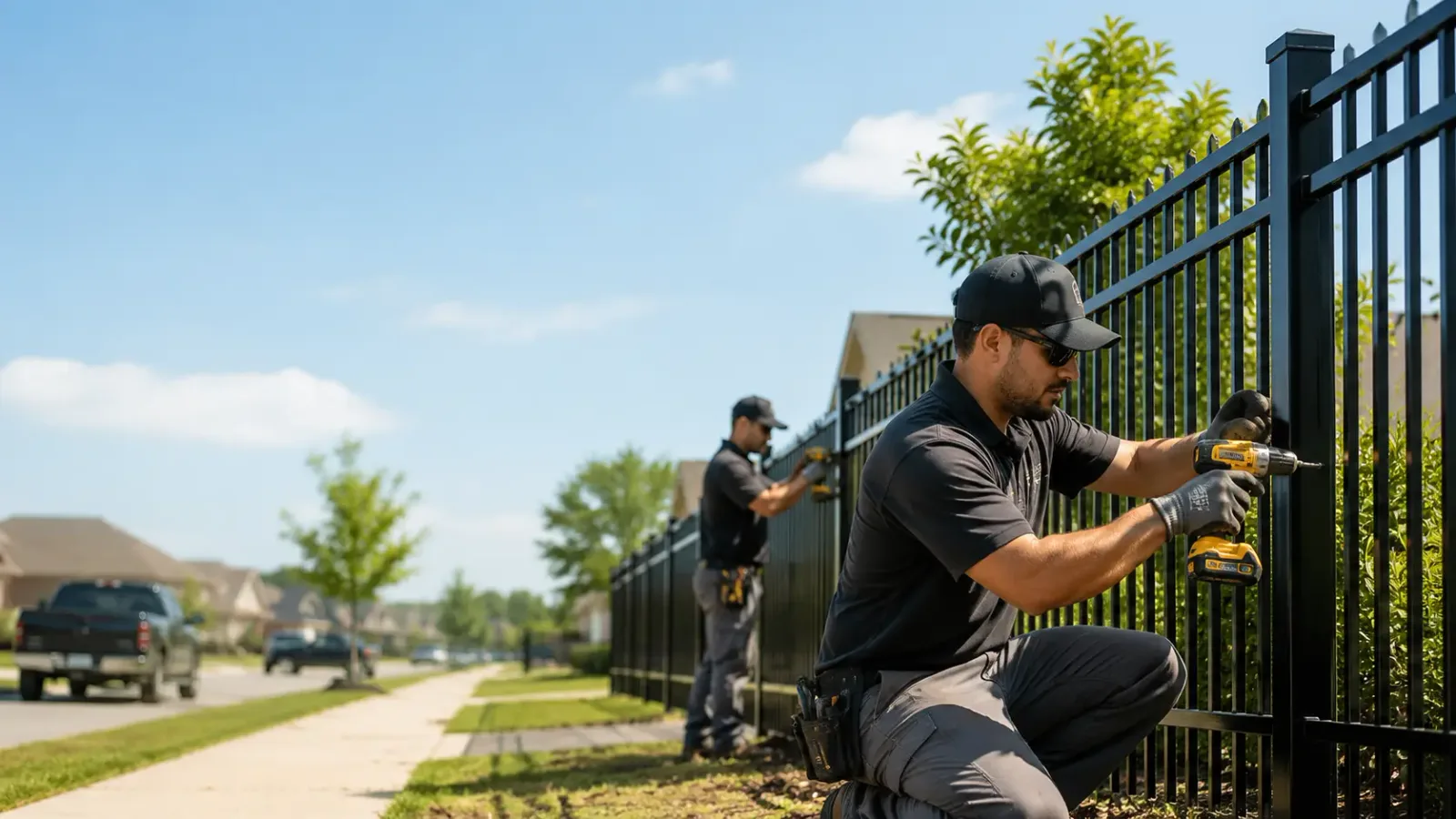Metal Fence Installation in Aurora, NC